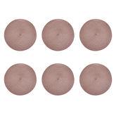 Kit 6 Jogos Americanos Redondo Fresno Taupe 38cm - Ela Decora